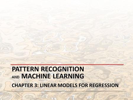 Pattern Recognition and Machine Learning