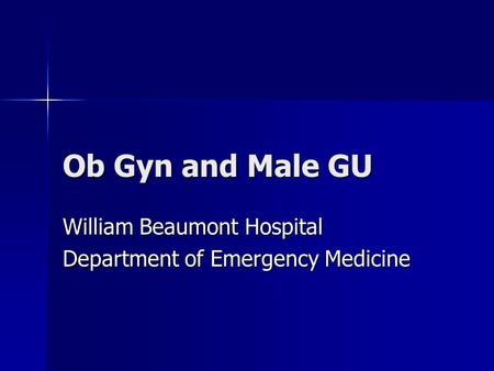 William Beaumont Hospital Department of Emergency Medicine