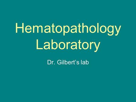 Hematopathology Laboratory