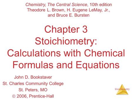 Chemistry, The Central Science, 10th edition