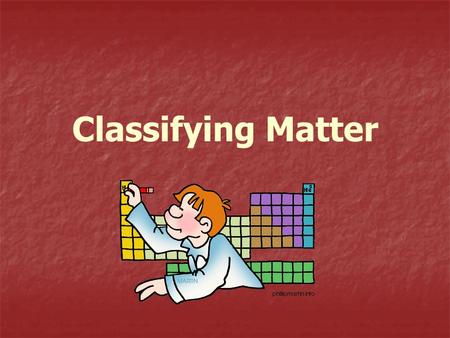 Classifying Matter.