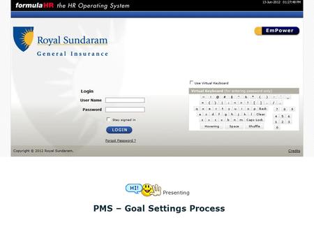 PMS – Goal Settings Process