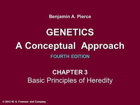 Basic Principles of Heredity