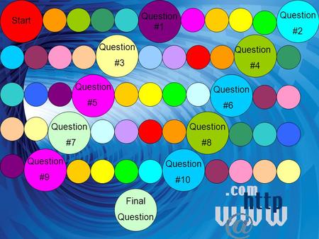 Question #1 Start Question #2 Question #3 Question #4 Question #5 Question #7 Question #6 Question #8 Question #9 Question #10 Final Question.