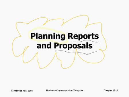 Planning Reports and Proposals