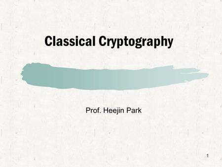 Classical Cryptography