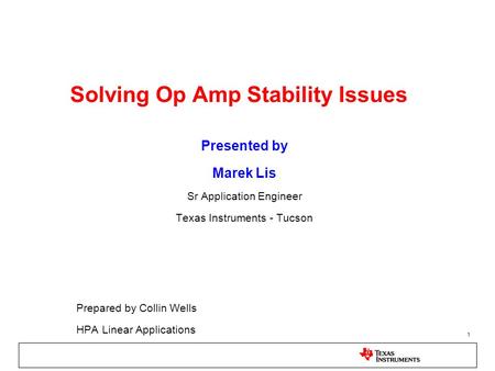 Solving Op Amp Stability Issues