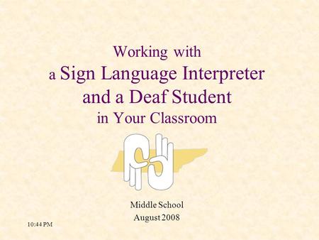 Working with a Sign Language Interpreter and a Deaf Student in Your Classroom I prefer to use the phrase “working with” as opposed to “using” an interpreter.