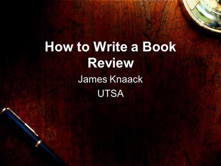 How to Write a Book Review