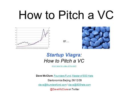 Startup Viagra: How to Pitch a VC (click here for video of this talk)