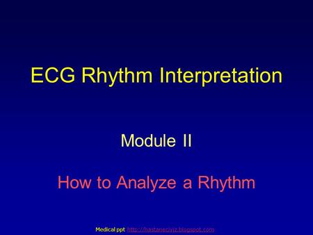 ECG Rhythm Interpretation