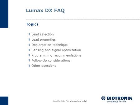 Lumax DX FAQ Topics Lead selection Lead properties