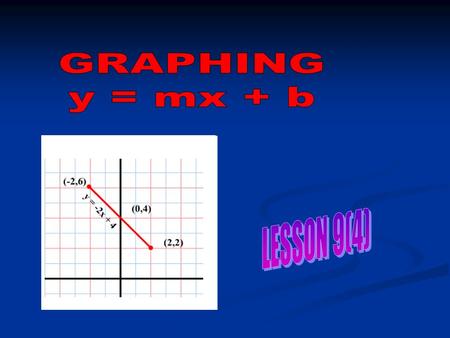 One method of graphing a linear equation is to construct a table of values. Example: Consider the equation y = 2x + 3 xy 1 03 15 27 39 When x = 0, y =