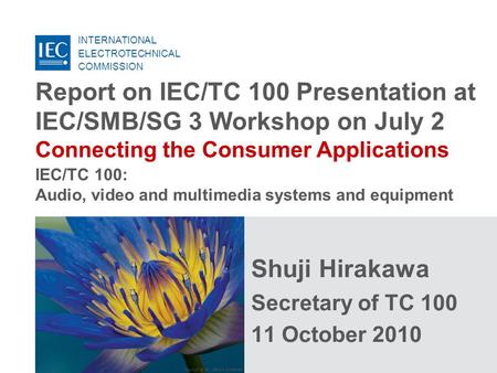 IEC/TC 100: Audio, video and multimedia systems and equipment