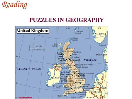 Reading PUZZLES IN GEOGRAPHY.