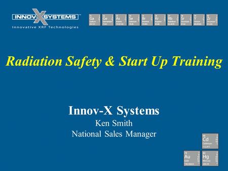 Radiation Safety Innov-X Systems X-Ray Fluorescence