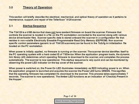 3.0 Theory of Operation 3.1 Startup Sequence