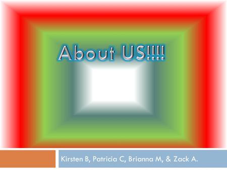 Kirsten B, Patricia C, Brianna M, & Zack A.. Sports Kirsten Gymnastics I am a level 7 competitive gymnast. I also got my best score in level 5… 2 nd at.