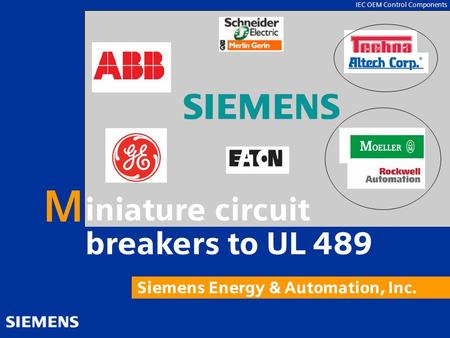 M iniature circuit breakers to UL 489