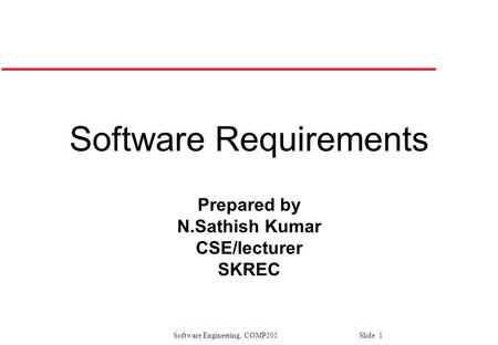 Software Requirements