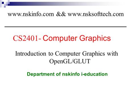 Department of nskinfo i-education