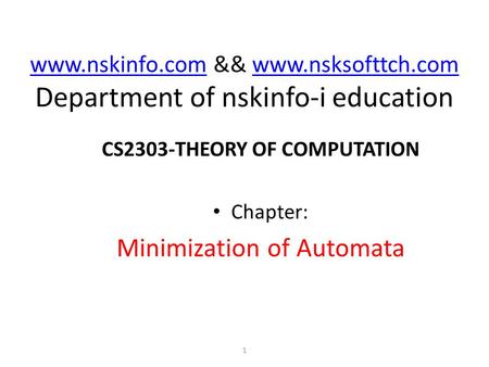 CS2303-THEORY OF COMPUTATION