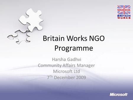 Britain Works NGO Programme