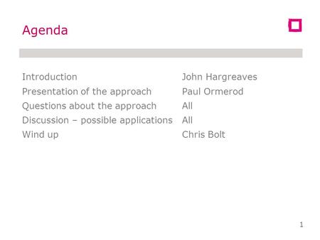 Risk, regulation and behavioural modelling of water company performance Presentation at Ofwat, June 30 th Indepen and Volterra John Hargreaves, Paul Ormerod,