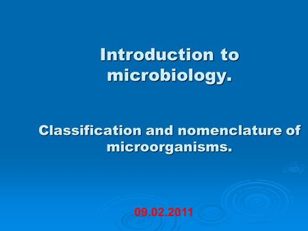 Introduction to microbiology