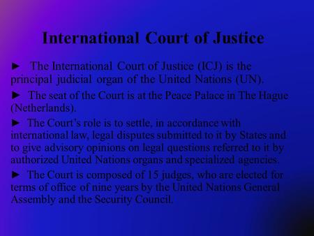 International Court of Justice