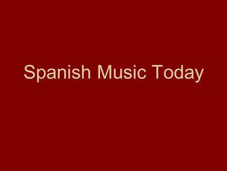 Spanish Music Today. Melendi