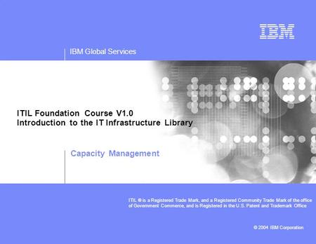 ITIL Foundation Course V1