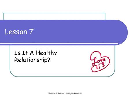 Is It A Healthy Relationship?