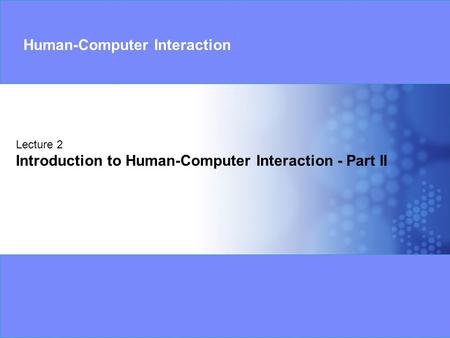 Human-Computer Interaction