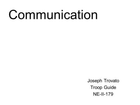 Joseph Trovato Troop Guide NE-II-179