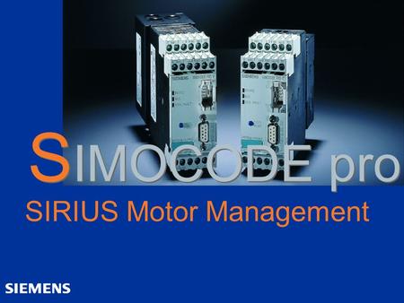 SIRIUS Motor Management