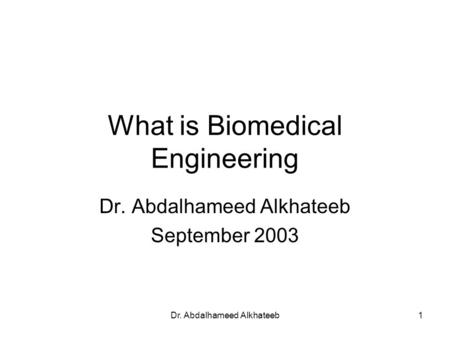 What is Biomedical Engineering