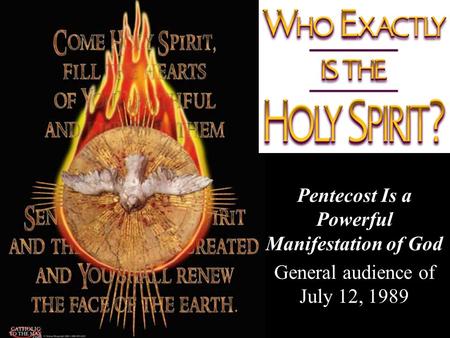 Pentecost Is a Powerful Manifestation of God