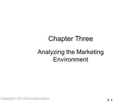 Analyzing the Marketing Environment