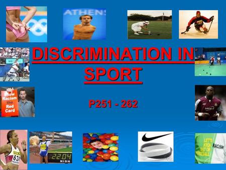 DISCRIMINATION IN SPORT