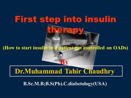 First step into insulin therapy