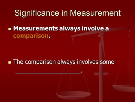 Significance in Measurement