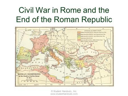 Civil War in Rome and the End of the Roman Republic