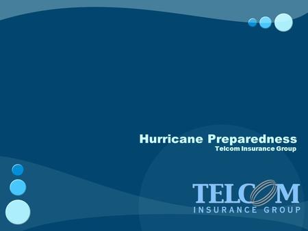 Hurricane Preparedness Telcom Insurance Group. Hurricane Wind Scale Hurricanes are classified into five categories based on their wind speed, central.