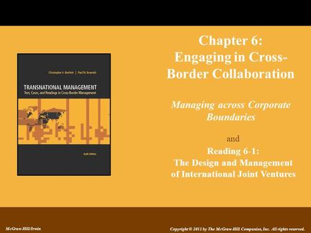 The Design and Management of International Joint Ventures