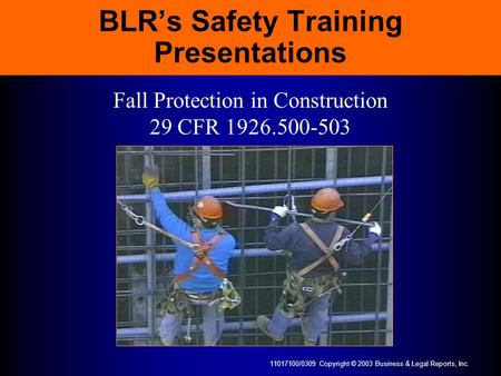 BLR’s Safety Training Presentations