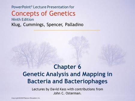 Genetic Analysis and Mapping in Bacteria and Bacteriophages