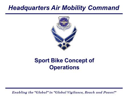 Sport Bike Concept of Operations