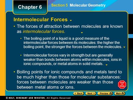 Intermolecular Forces