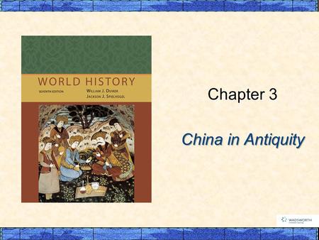 China in Antiquity Chapter 3. p64 I. The Dawn of Chinese Civilization A. The Land and People of China B. The Shang Dynasty (1500s-1000s B.C.E.) 1. Political.